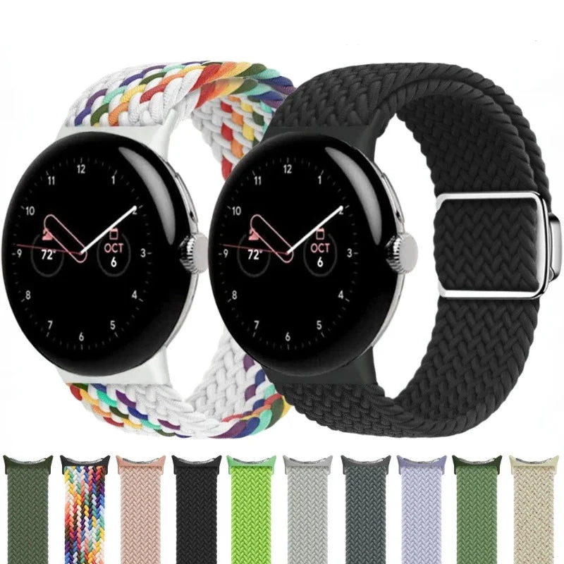 Nylon Cord Bracelet Smartwatch Google Pixel Watch 1, 2 & 3 41mm 