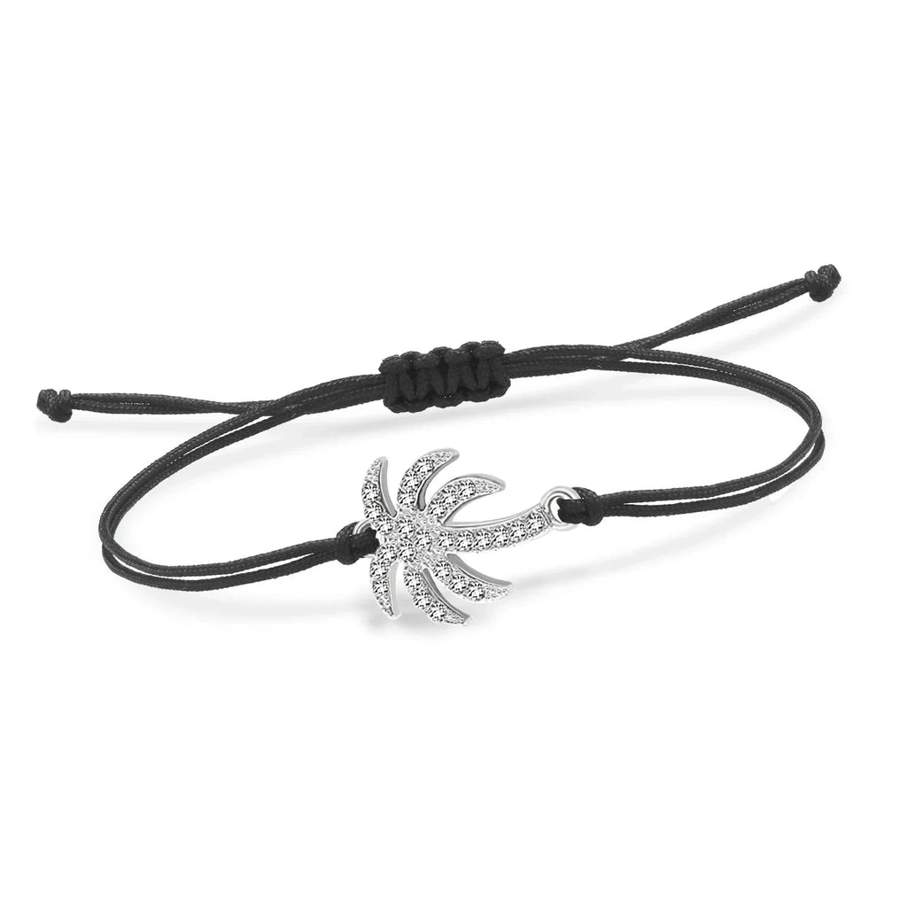 Bracelet en Corde Palmier en Strass