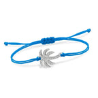 Palm Tree Rope Bracelet with Rhinestones