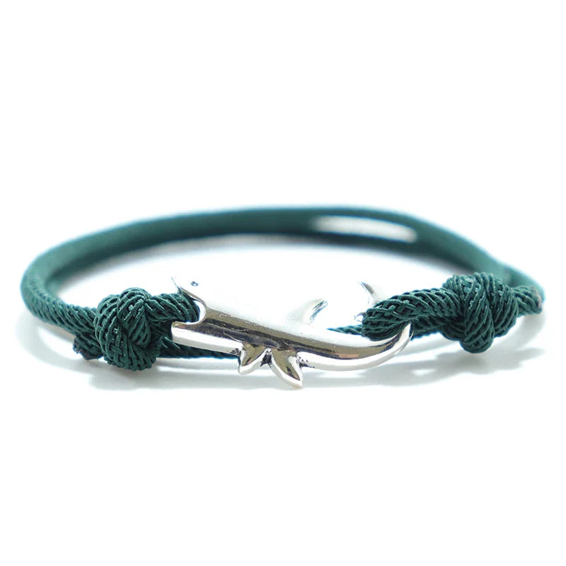 Bracelet en Corde Requin vert