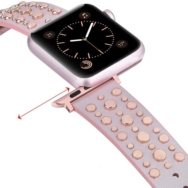 Rivet Leather Bracelet for Apple Watch