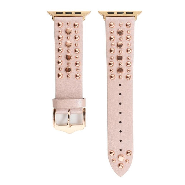 Bracelet en Cuir à Rivets pour Apple Watch