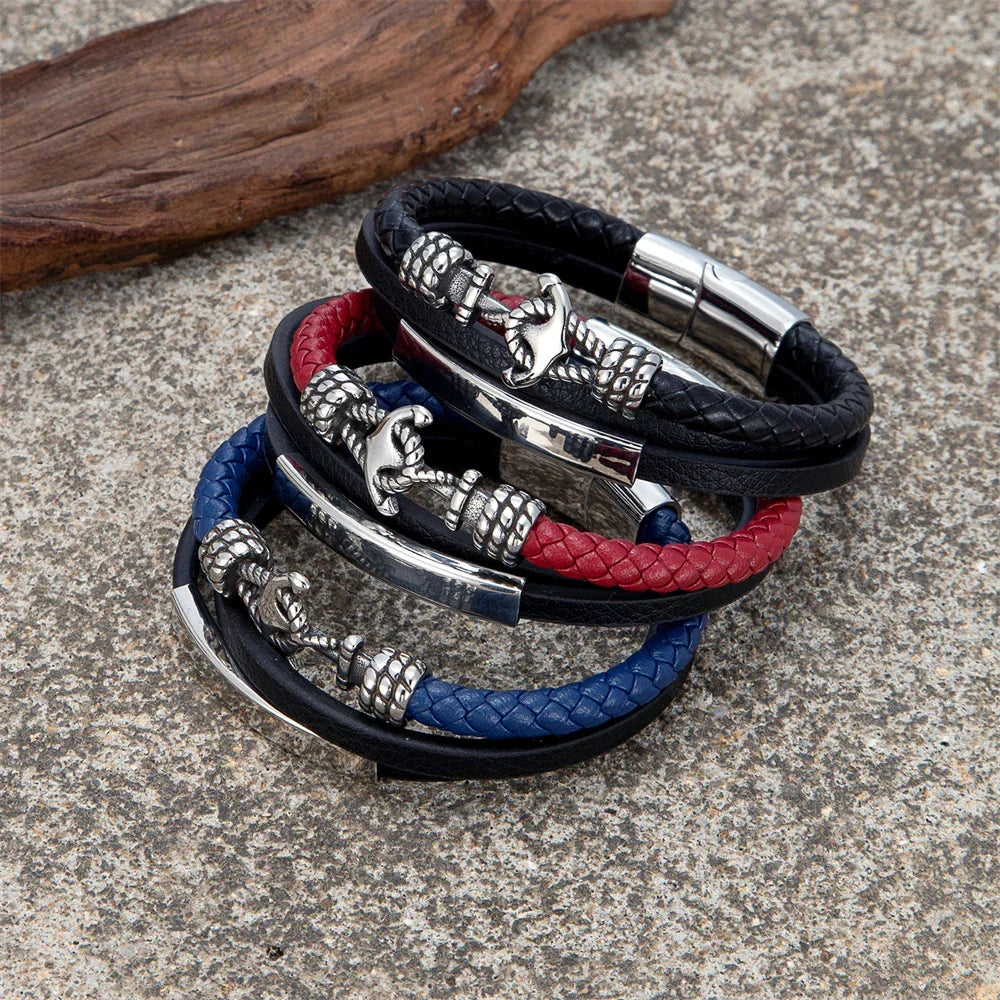 Bracelet triple ancre