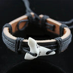 Bracelet en Cuir Dent de Requin