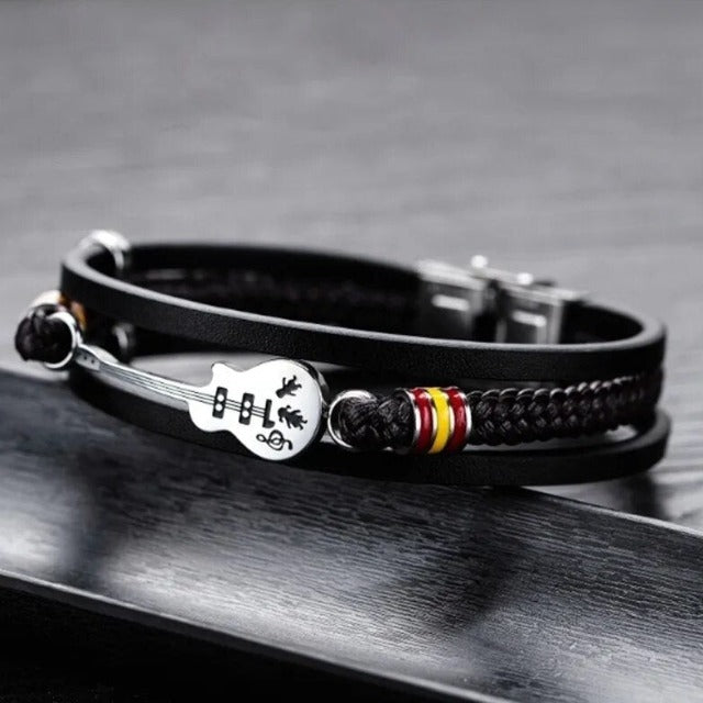 Bracelet en Cuir Guitare