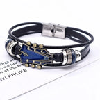 Rock ’n’ roll guitar leather bracelet 