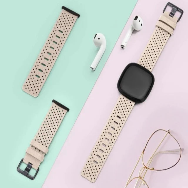Leather Strap Watch Fitbit Versa 3 Versa 4 Sense 2