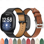 Leather Strap for Fitbit Versa 3 Versa 4 Sense 2 Watch