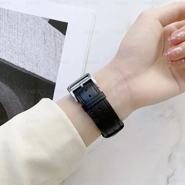 Leather Strap for Fitbit Versa 3 Versa 4 Sense 2 Watch