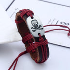 Leather Skull Bracelet