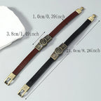 Yin Yang Leather Bracelet