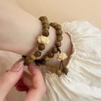 Natural Wood Bead Bracelet