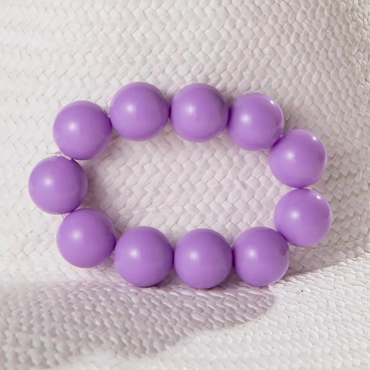 Purple Colored Bead Bracelet for Women