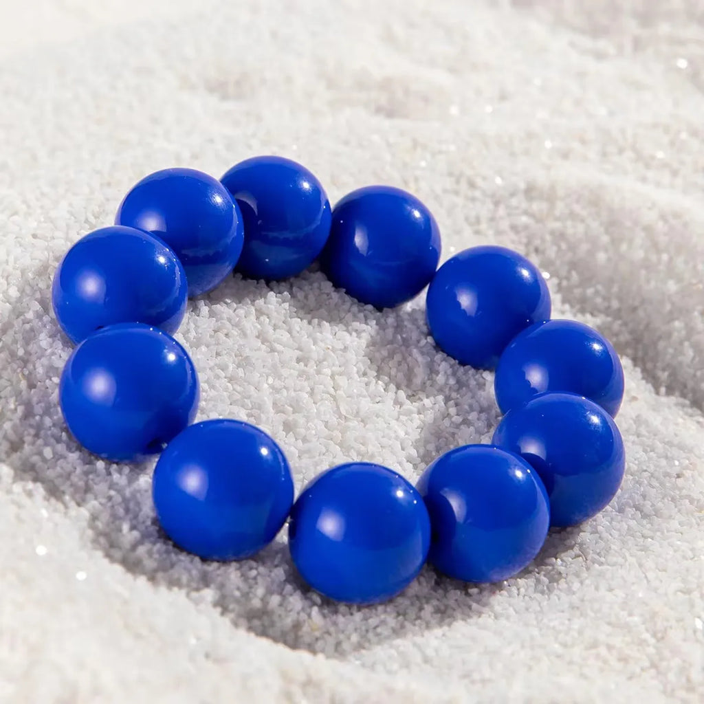 Blue Colored Bead Bracelet for Women