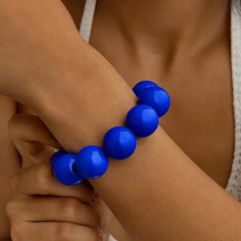 Blue Colored Bead Bracelet for Women