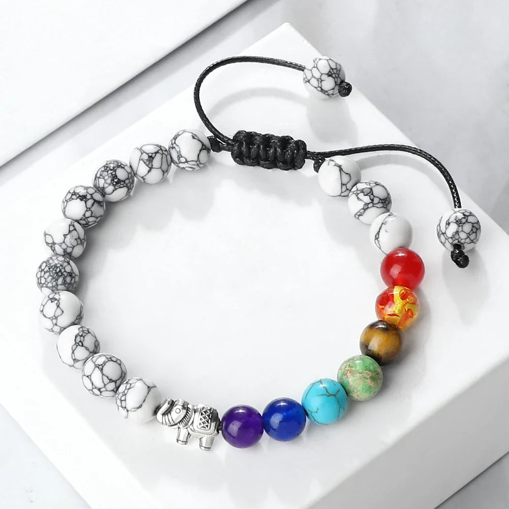 Natural Stone Bracelet and Elephant 7 Chakras 5