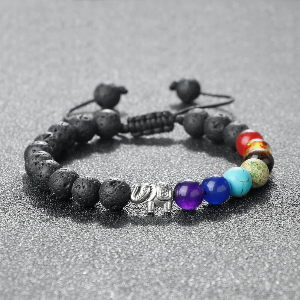Natural Stone Bracelet and Elephant 7 Chakras 3