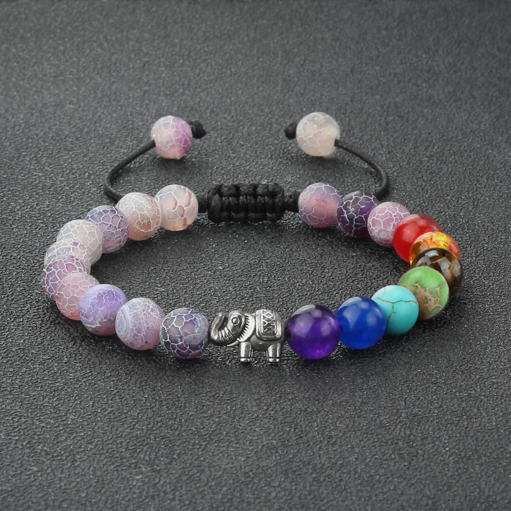 Natural Stone Bracelet and Elephant 7 Chakras 12