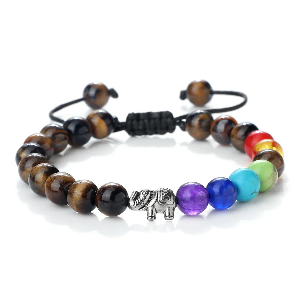 Natural Stone Bracelet and Elephant 7 Chakras 9