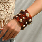 Bracelet en résine avec coquillage ambre