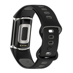 Bracelet en silicone pour montre Fitbit Charge 5, Charge 6 noir