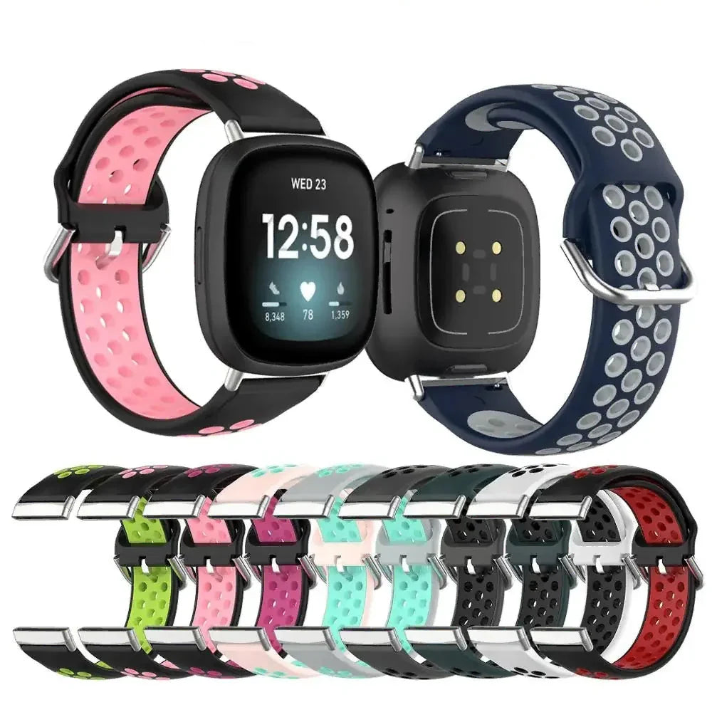Bracelet en silicone pour montre Fitbit Versa 3, Versa 4, Sense 1 et Sense 2 
