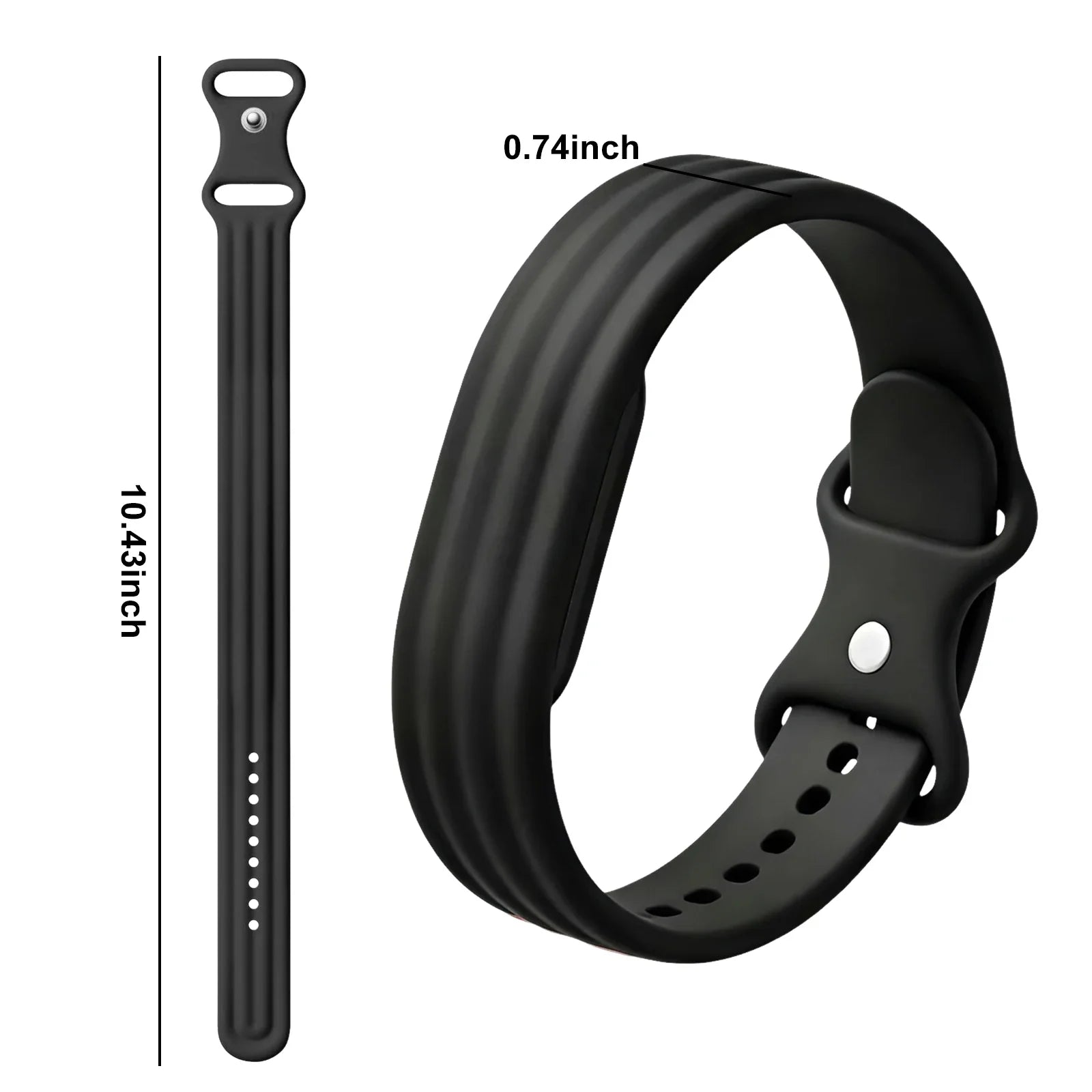 Bracelet en silicone pour montre Google Fitbit Air noir