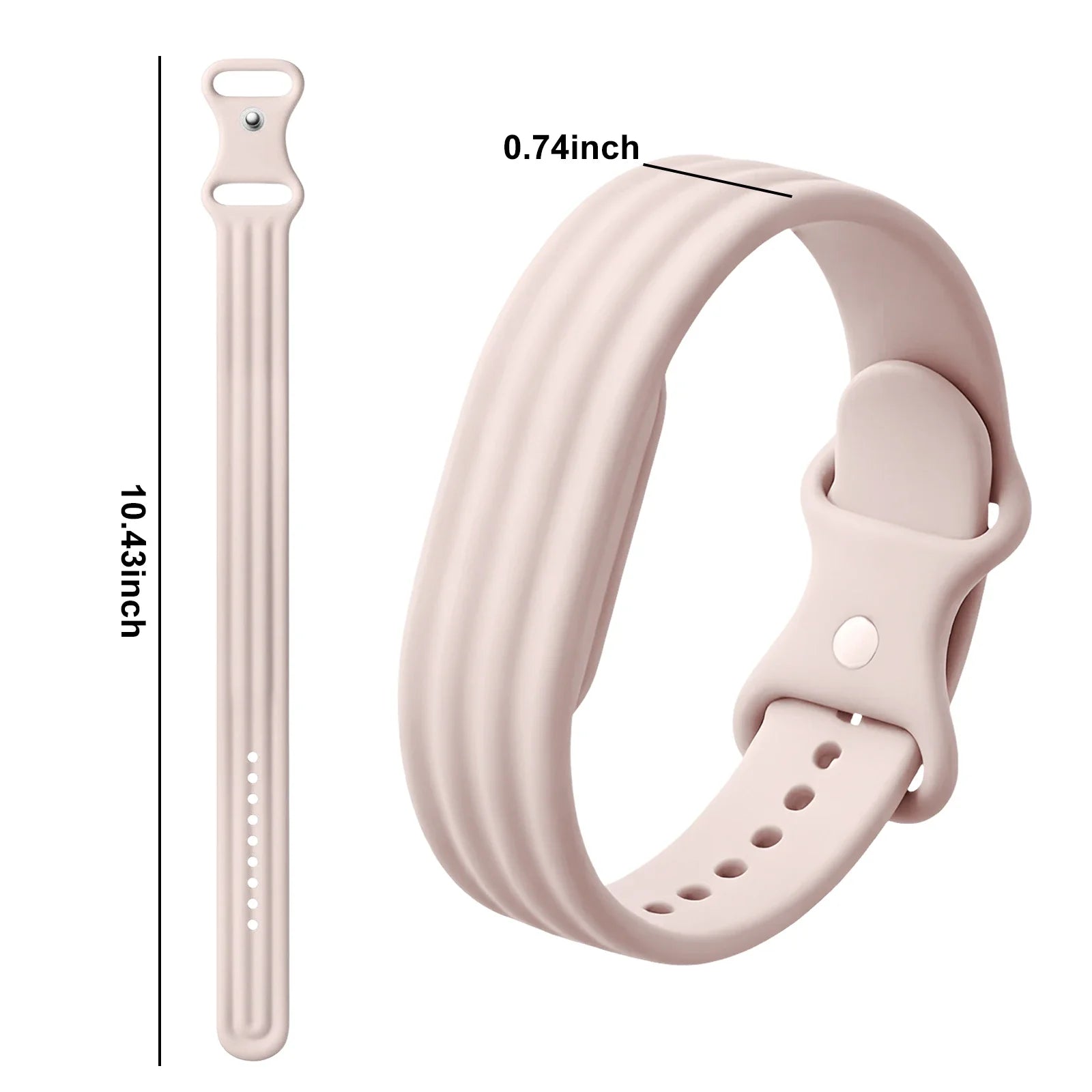 Bracelet en silicone pour montre Google Fitbit Air rose