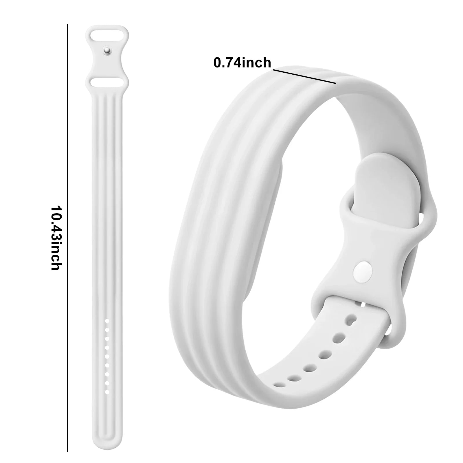 Bracelet en silicone pour montre Google Fitbit Air blanc