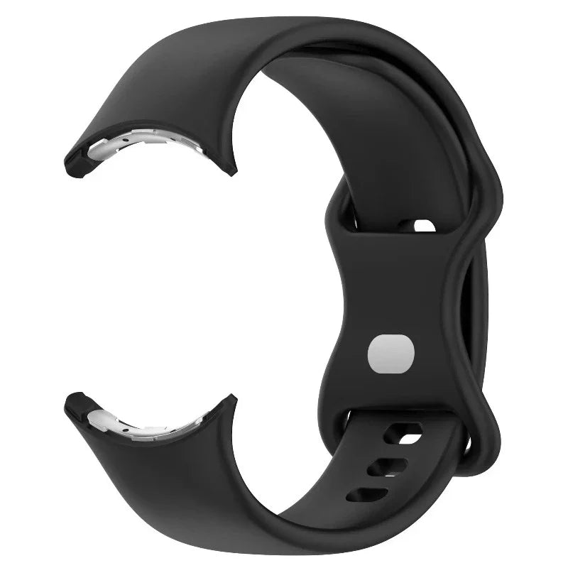 Silicone Strap Smartwatch Google Pixel Watch 1 & 2 black