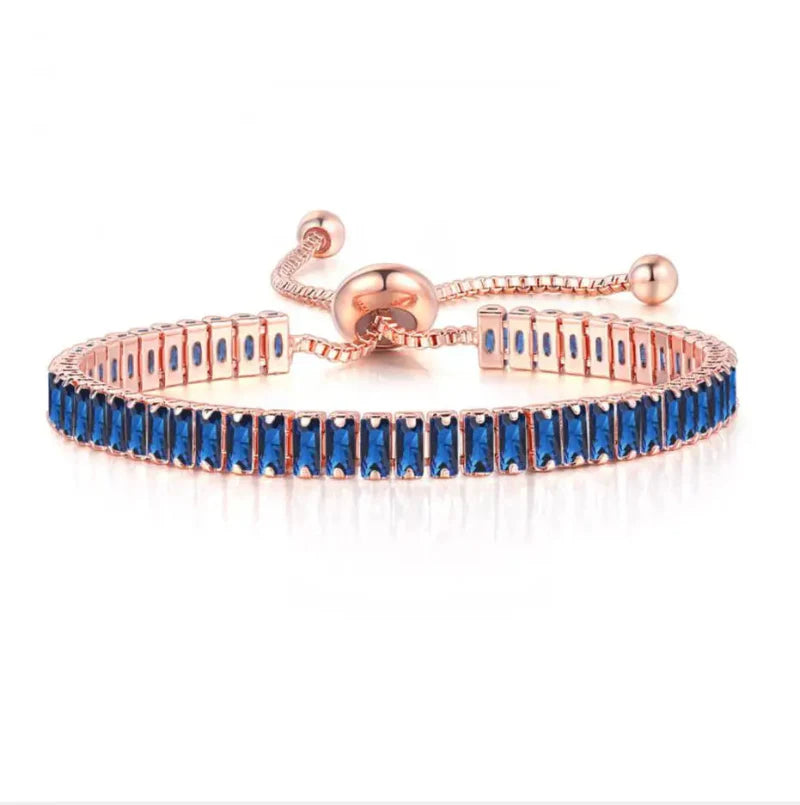 Colored Zircon Birthstone Bracelet
