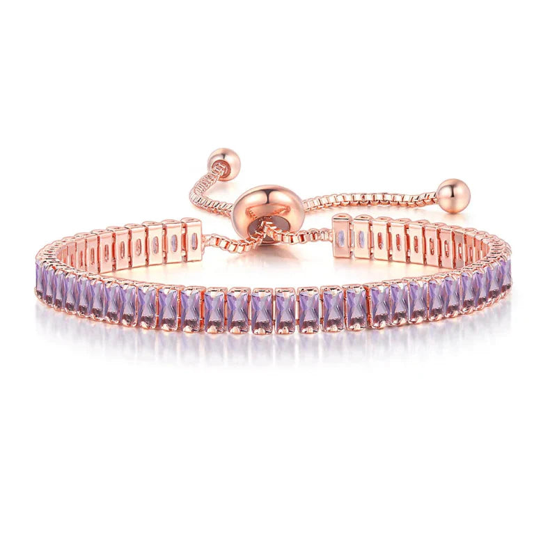 Colored Zircon Birthstone Bracelet