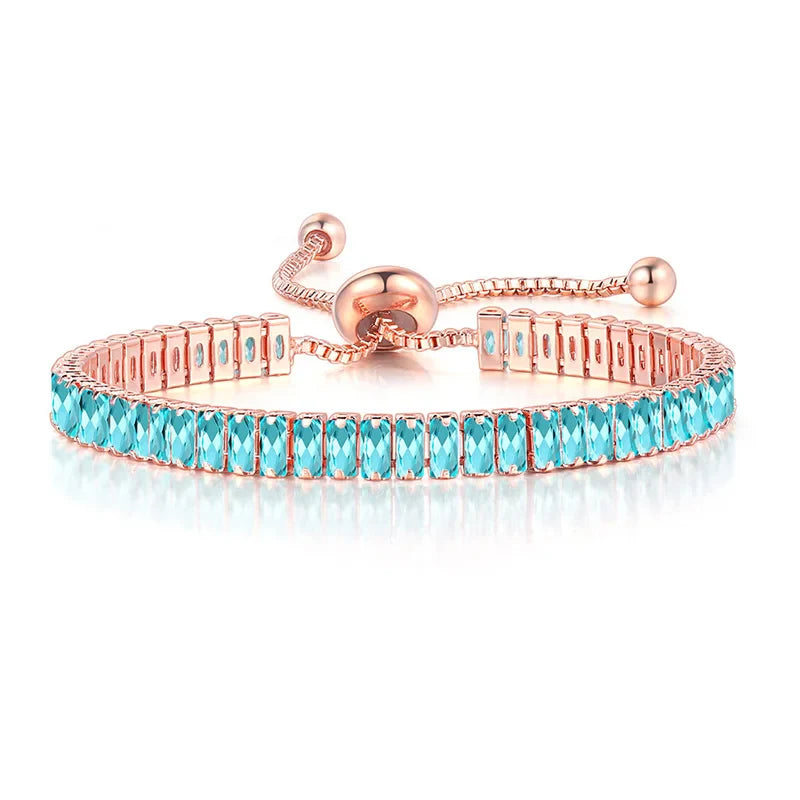 Colored Zircon Birthstone Bracelet