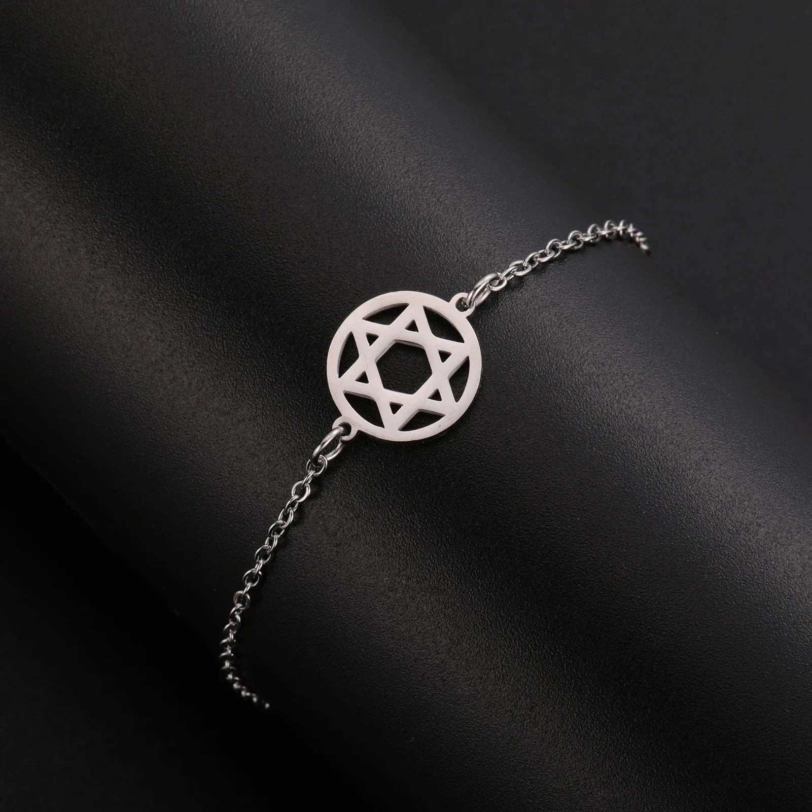 Silver Star of David Bracelet