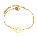 Gold Star and Moon Bracelet