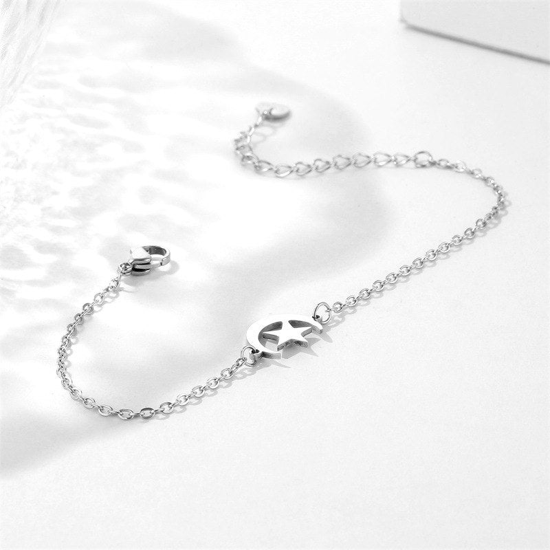 Star and Moon Bracelet for Women