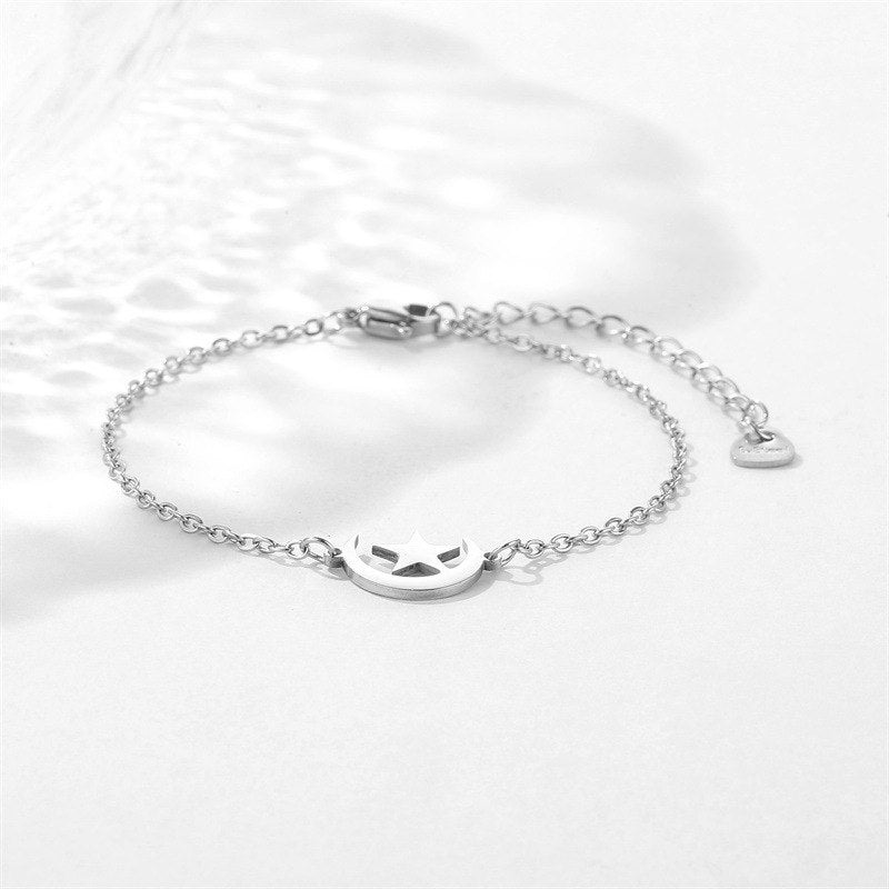 Bracelet Etoile et Lune Femme