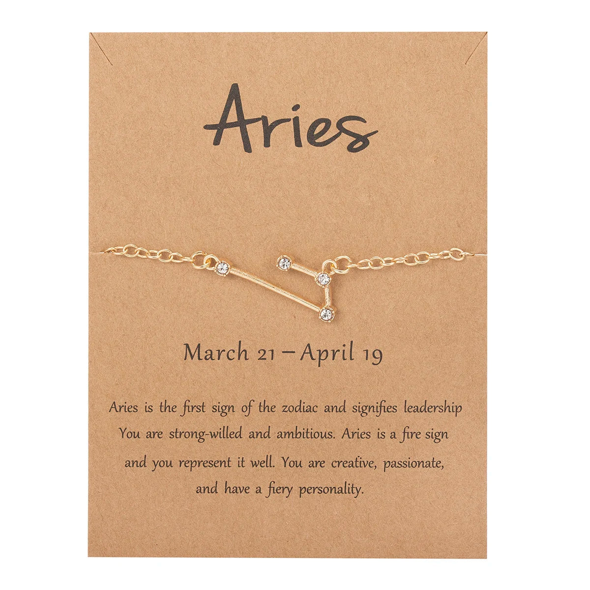 Women's Zodiac Sign Bracelet 12 Constellations Aries