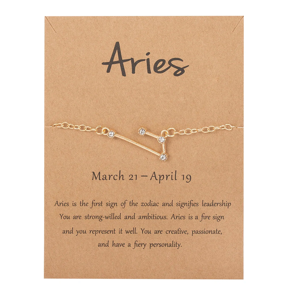 Bracelet Femme Signe du Zodiaque 12 Constellations bélier