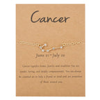 Women's Zodiac Sign Bracelet 12 Constellations Cancer
