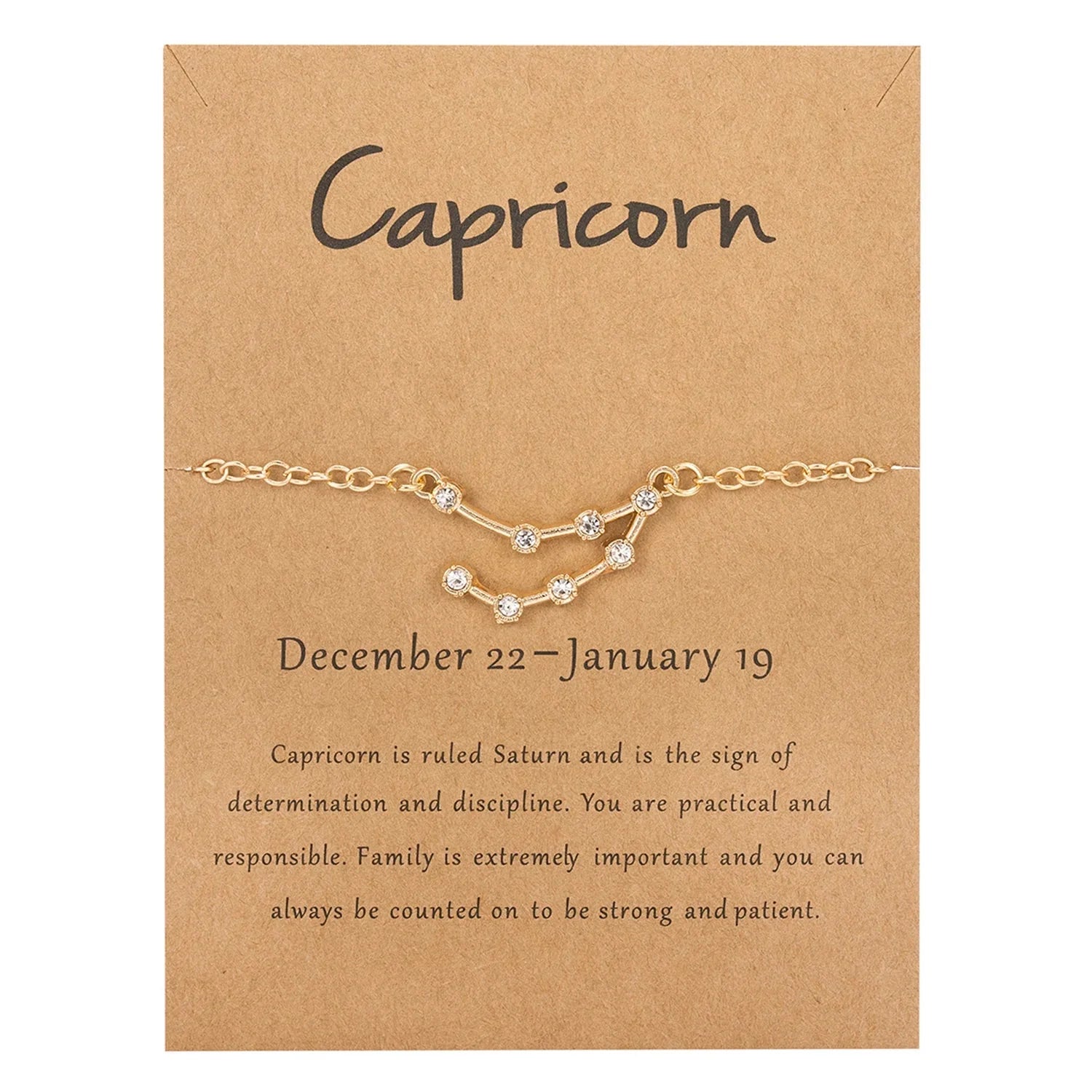 Women's Zodiac Sign Bracelet 12 Constellations Capricorn