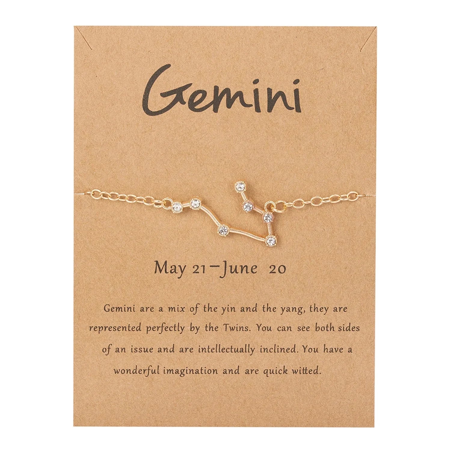 Women's Zodiac Sign Bracelet 12 Constellations Gemini