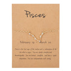 Women's Zodiac Sign Bracelet 12 Constellations Pisces