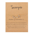 Women's Zodiac Sign Bracelet 12 Constellations Scorpio