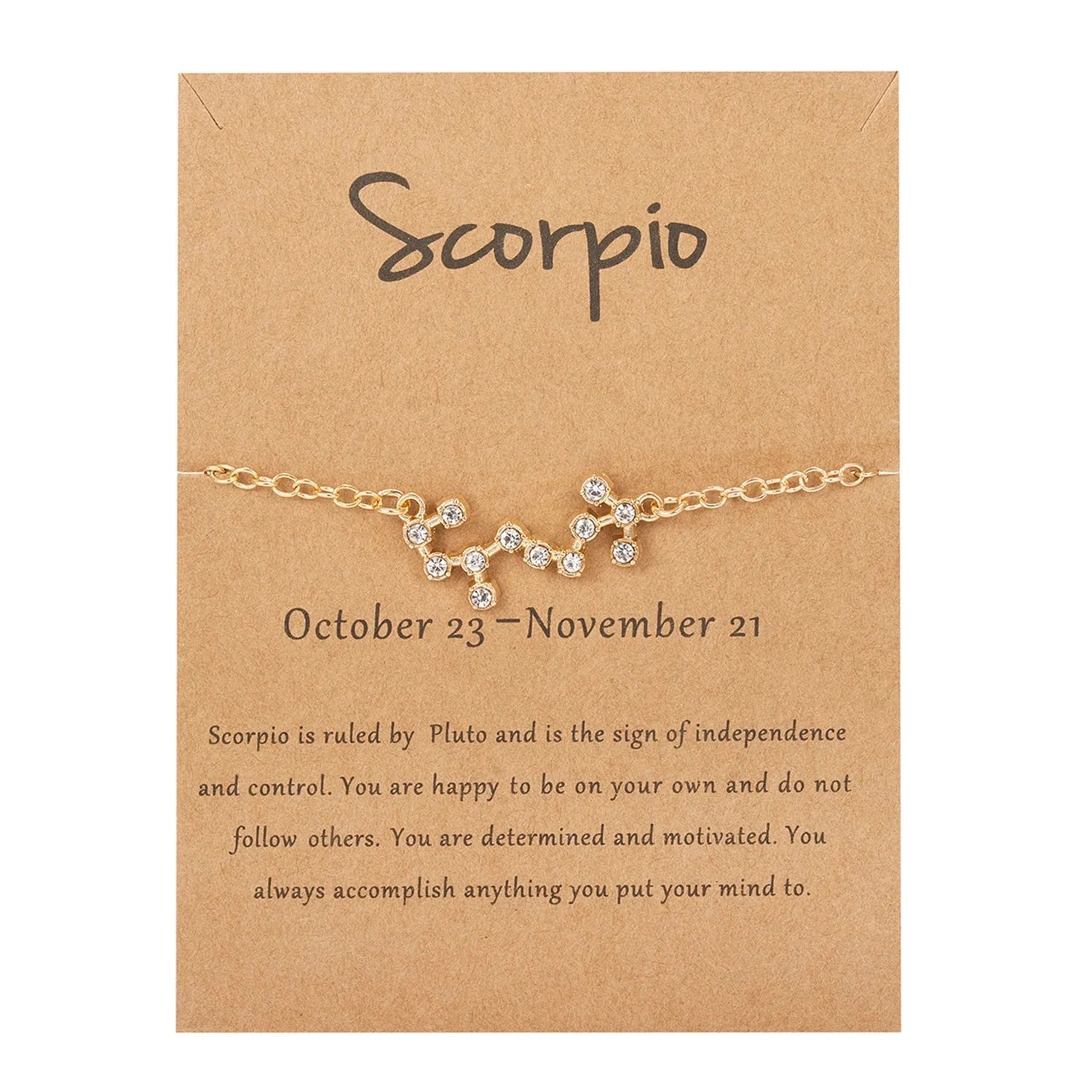 Women's Zodiac Sign Bracelet 12 Constellations Scorpio