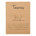 Women's Zodiac Sign Bracelet 12 Constellations Taurus