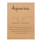 Women's Zodiac Sign Bracelet 12 Constellations Aquarius