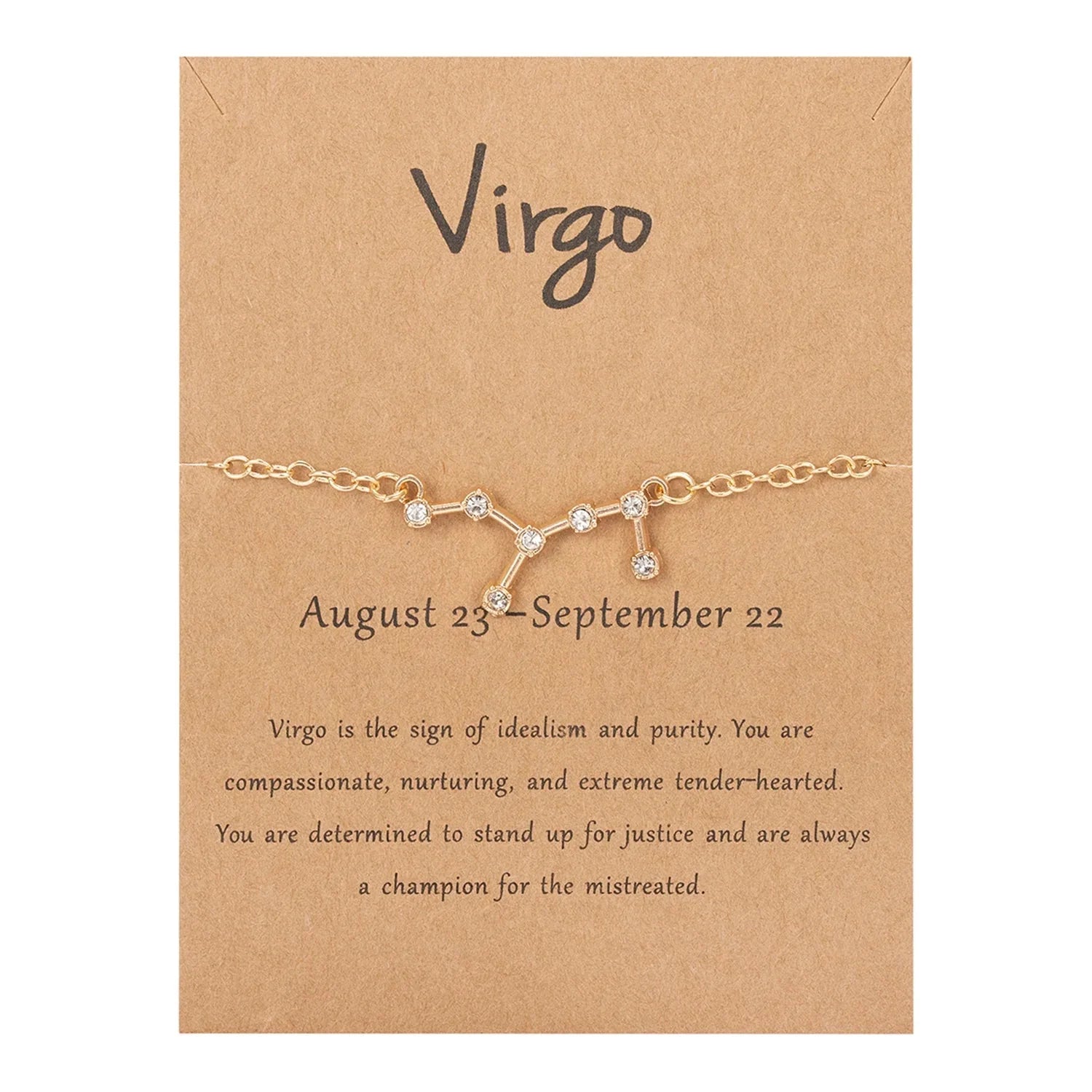 Women's Zodiac Sign Bracelet 12 Constellations Virgo