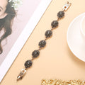 Ethnic Style Women's Bracelet with Black Stones