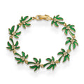 Bracelet feuilles de palmiers vertes